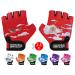 Prometheus cycling gloves children 2 3 4 5 years | Fingerless with pad for boys and girls cycling gloves red