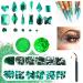 3 Boxes Emerald Green Nail Rhinestones with Fine Glitters Kit 60Pcs Big Assorted Green Nail Gems with S6-S16 Flatback Round Stones Crystals Nail Art Charms Supplies for Faces Body DIY Crafts green nail glitter and nail powder