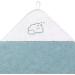 Hooded Towel with Embroidered Name - 100% Cotton Blue Clouds - 76x76 cm - Perfect Gift for Kids - Buy Online on GoSupps.com