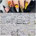 Kalolary 12 Sheets Halloween Self-Adhesive Nail Stickers Halloween 3D Nail Art Stickers Mummy Skeleton Ghost Tombstone Halloween Pattern Nail Art Design Decoration Accessories (B)