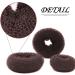 Donut bread maker hair bun maker 7-piece brown ring shape set with 10 U-shaped clips 5 elastic hair ropes. - Buy Online on GoSupps.com