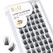 Eyelashes 72 PCs B & q eyelashes DIY individual eyelashes for beginners reusable eyelash bushes wispy fluffy single eyelashes for eyelash extensions at home (B36 D-14mm) D-14 mm B 36