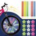 Johiux 24 pieces of spoke reflectors Bicycle Children Bicycle Accessories Children Cats Bicycle Children Colorful Bike Spokes Spokes Reflecting Star Reflectors Bicycle.No warning correct