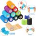 36 Pcs Self Adhesive Bandage Wrap - 2, 3, 4 Wide, 5 Yards Long - Breathable Athletic Elastic Cohesive Bandage - Colorful for Sports, First Aid, Medical - Ideal for Wrist, Ankle Sprains, Swelling and Vet Wrap - Buy Online on GoSupps.com