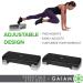 Gaiam Essentials Exercise Step Platform Aerobic Stepper Bench  Fitness Equipment Workout Deck with Adjustable Riser Height & Non Slip Textured Surface  Black - Buy Online on GoSupps.com