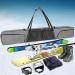 Ski Bag for Air Travel - Holds Snowboard or Pair of Skis with Zippered Pockets for Goggles, Gloves - Grey - Buy Online on GoSupps.com