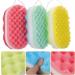 Supvox Bath Sponge Stool - 3 Pack Massager & Scrubber Pad for Peeling Skin | Yellow Red Blue | Perfect for Men & Women - Buy Online on GoSupps.com
