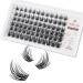 72 Pcs Lash Clusters  DIY Lash Extensions Individual Cluster Lashes Wispy Volume Eyelashes for Lash Extension at Home (D Mix 10-16mm  A17) 72 Count (Pack of 1) A17