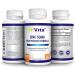 VITA Zinc 50mg High Potency Formula for Immune System Support - 100 Non-GMO Vegan Tablets - Buy Online on GoSupps.com