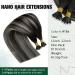 RUNATURE 20 Inch Nano Human Hair Extensions Black Ombre Silver Grey Balayage Nano Ring Hair Extensions - 50g - Buy Online on GoSupps.com