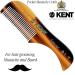KENT 81T Freddie Handmade Beard Mustache Comb - Extra Small | Pocket Size Fine Toothed Comb for Facial Hair Grooming - Tortoiseshell - Buy Online on GoSupps.com