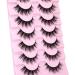 GVEFETIEE Manga Lashes - Natural Wispy Cluster Anime Mink Fluffy False Eyelashes Pack (7 Pairs) - Buy Online on GoSupps.com
