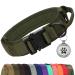 Joyal tactical dog collar |Dog collar with handle |Dog collar large dogs with QR code dog brand army -green l l Army green