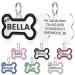 Dog brand with engraving - Yhananti personalized pendant for small to medium -sized dogs in glitter bones - stainless steel dog brand personalized with name telephone number and address (black small) s black
