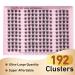 Cluster Eyelash Extensions - 192 PCS Wispy DIY Individual Lashes | Super Thin Band Soft Mink False Eyelashes - Mixed Tray for Stunning Volume - Buy Online on GoSupps.com