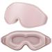 WLLHYF Silk Sleep Mask 3D Stereo Deep Sleep Eye Mask Comfortable Adjustable Cute Block Out Light Eye Covers for Man and Woman All Night Sleep