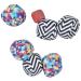 Ocean 5 extremely boules-soft boules set Street-Boccia Cross Country Petanque with bag always play everywhere in and outdoor triangle/ziczac-Colorful/Black-and-White