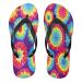 Mnsruu Round Tie Dye Flip Flops for Home Hotel Spa Bedroom Travel XXL for Women Men