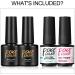 PEACECOLOR 7ML Base and Top Coat 8ML Nail Prep Dehydrator and Primer Kit Shine Glossy Finish and Long Lasting Gel for DIY Nail Art Design at Home Beauty Gifts color 199 - Buy Online on GoSupps.com