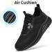 BESUNEW Women's Arch Support Walking Shoes for Pain Relief - Size 5.5-11, Black - Buy Online on GoSupps.com
