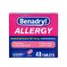 Benadryl Ultratabs Antihistamine Allergy Medicine, Diphenhydramine HCl Tablets, 48 ct 48 Count (Pack of 1)