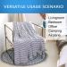 Queen Size Double Sided Cooling Blanket - Lightweight Breathable Summer Bed Blanket - Heat Transfer Technology for Hot Sleepers - 90x90 Grey Stripe - Buy Online on GoSupps.com