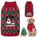 Nobleza - Christmas dog sweater turtleneck sweater christmas pattern knitwear warm dog sweater for Christmas cartoon snowman pet for dog sweaters small medium -sized dogs