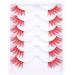 ALICROWN Red Half Lashes - 6 Pairs Natural Look 3D Wispy False Eyelashes for Cat Eye Cosplay, Decorative Faux Mink, Colorful Half Fake Eyelashes - Buy Online on GoSupps.com