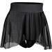 Women's Mesh Tulle Ruffle Dance Shorts - Small Black - Buy Online on GoSupps.com