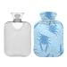 Blue Crab Hot Water Bottle 1L Mosaic Tile Winter Hot Water Bottle Soft Plush Cover Hand Feet Warmer for Kids Men Women
