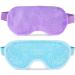Heated Eye Mask Warm Eye Compress Mask for Dry Eyes Moist Heat Eye Compress Hot Therapy Mask Relief for Styes and Dry Eyes Microwavable & Reusable (1-Pack + Gel Eye MASK)