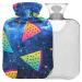 Naanle abstract rainbow watermelon heat bottle with reference transparent hot water bottle 2l large hot hot water bottle for bed handfoot heat pain relief heat and cold therapy