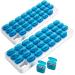 Monthly Pill Organizer - (Pack of 2) 31 Day Pill Organizer with Large Removable Medication Pods Portable Pill Case Box and Holder for Daily Medicine and Vitamins Great for Travel 2 Count (Pack of 1) Blue