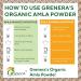 Organic Amla Powder 15.5 oz - USDA Certified, High ORAC Value - 1 Pack - Buy Online on GoSupps.com