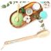 Bamboo Handled Shower Brushes for Exfoliating and Body Massage - Soft and Hard Natural Boar Bristles - Ideal for Back and Whole Body Scrubbing - Buy Online on GoSupps.com