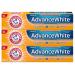 ARM & HAMMER Advanced White Extreme Whitening Toothpaste TRIPLE PACK (Contains Three 6 Ounce Tubes) -Clean Mint - Fluoride Toothpaste (Pack of 3) Mint 6 Ounce (Pack of 3)
