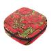 Menstruation bag with zipper women's napkin bag tampons collecting bags for women and girls (Red Equinox Blume) Color 2