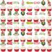 40pcs Christmas Cupcake Toppers Christmas Decorations Christmas Birthday Party Decorations The Christmas Party Supplies Christmas Whoville Decorations Christmas Decor Yellow Green