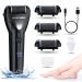 BarberBoss Electric Foot File Hard Skin Remover - Callus Remover Foot Files for Hard Skin Feet Hard Skin Remover Electric Professional Pedicure Set for Feet QR-5081 Black
