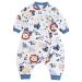Chilsuessy Baby Sleeping Bag with Feet 1.5 Tog 100% Cotton Sleeping Sack with Removable Sleeves Anti Kick Infant Toddler Wearable Blanket for Boys and Girls Zebra Lion 100/4-5 years