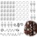58 Pcs Hair Rings Dreadlock Accessories Hair Rings Spiral Dreadlocks Hair Beads Good Ductility Hair Braid Rings Clip Pendants Everyday and Festive Dreadlocks Accessories for Hair Braiding