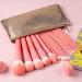TEXAMO Professional Makeup Brush Set - 15Pcs Pink | Powder, Contour, Blush, Eyeshadow, Eyebrow, Eyeliner, Lip Brushes for Highlighting, Blending, Foundation - Ideal for Beauty Enthusiasts - Buy Online on GoSupps.com