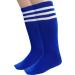 Dxhycc Kids Stripes Knee High Tube Soccer Socks - 3 Pairs (Black/White/Blue) - Buy Online on GoSupps.com