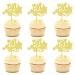 Keaziu 24PCS Eid Mubarak Cupcake Toppers Moon Star Happy Eid Mubarak Cupcake Picks Islamic Muslim Theme Ramadan Kareem Eid Party Cake Decorations Supplies Gold -1