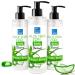 Aloe Vera Gel 100% Natural Firming Body Anti Wrinkle Face Moisturizing Skin and Hair Soothing and Repairing Hair (After Sun After Shaving and Hair Removal) 3 x 200 ml