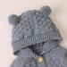 Puseky Baby Knit Sweater Hooded Ears Cardigan Coat 6-12 Months Grey - Buy Online on GoSupps.com