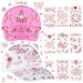 Gifts for girls 2 pieces of diy baseball cap adjustable BASHELBALL CAP SELCOME BASHELKAPTE with 8 leaves stick glittering stones personalized cap sun hat for girls