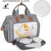 Pomelo Best Baby Changing Bag with Pram Clips and Changing Mat Embossed Grey - Buy Online on GoSupps.com