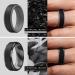 ThunderFit Silicone Wedding Rings for Men 2-Layer Step Edge - 10mm Width - 2.3mm Thick | Charcoal Black & Concrete Grey | Size 8.5-9 (18.9mm) - Buy Online on GoSupps.com