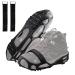 Ice Cleats Snow Traction Cleats Crampon for Walking on Snow and Ice Non-Slip Overshoe Rubber Anti Slip Crampons Slip-on Stretch Footwear Medium(5.5-7 men/7-8.5 women) 24 Steel with Straps